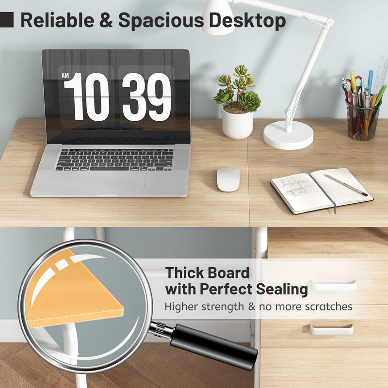 Folding Computer Laptop Desk Wheeled Home Office Furniture image number 6