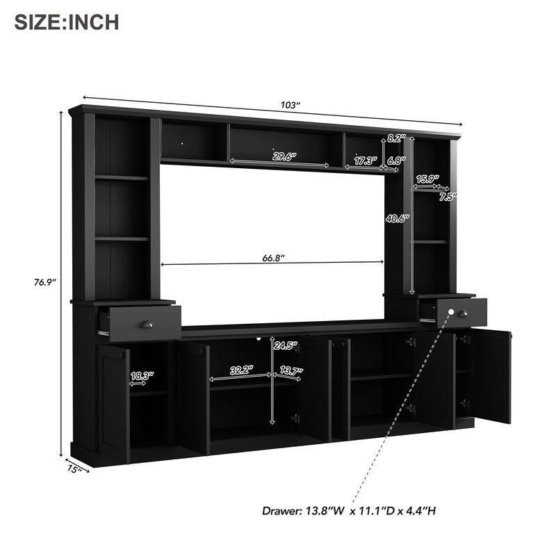 Jitfid  Ample Storage Space TV Stand image number 6