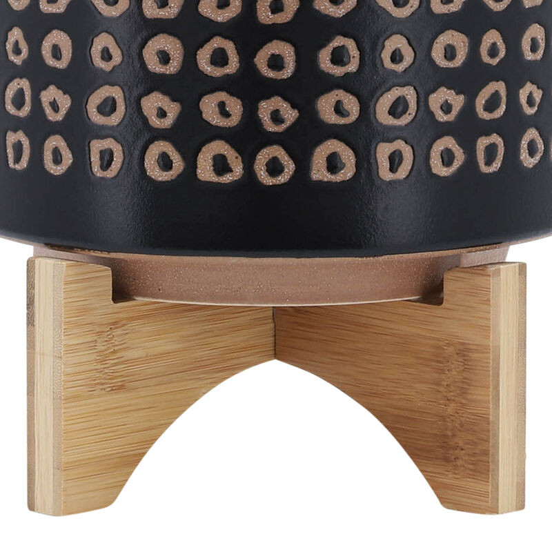 Cer 8" Planter On Stand