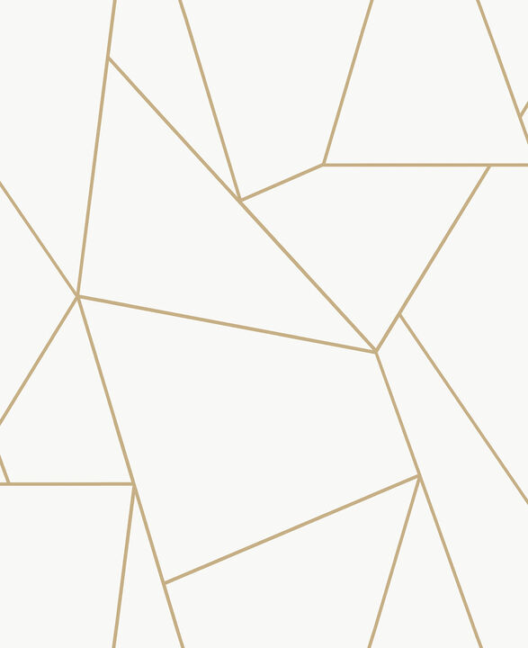 Nazca White & Gold Wallpaper