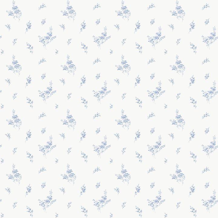Miniatures 2 Small Floral Sprig Blue Wallpaper G67915