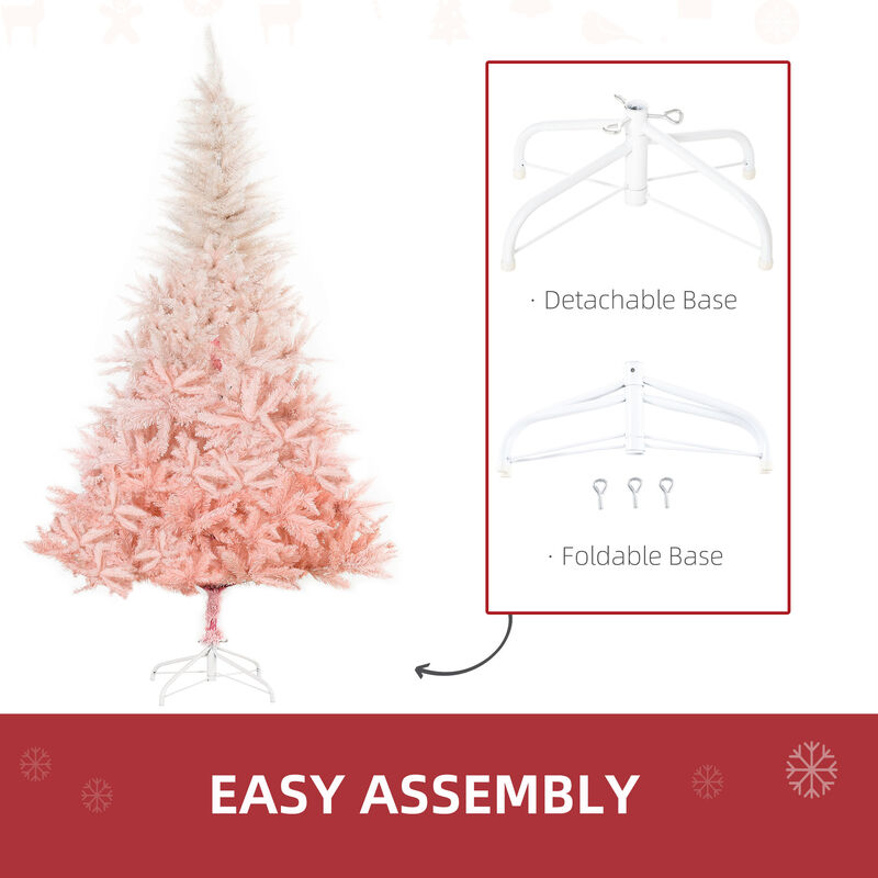 BreeBe 6ft Realistic Artificial Christmas Tree with Full Branches image number 4