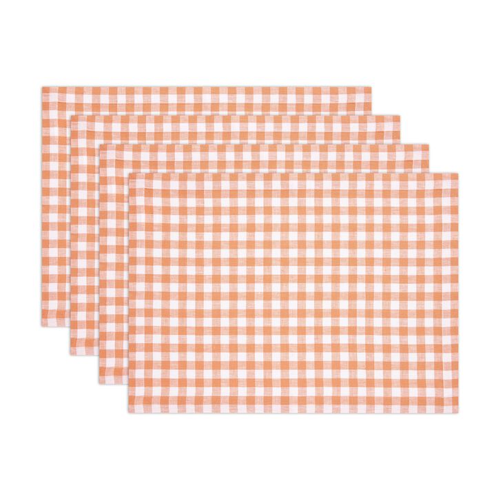 Linen Placemats - Gingham Check