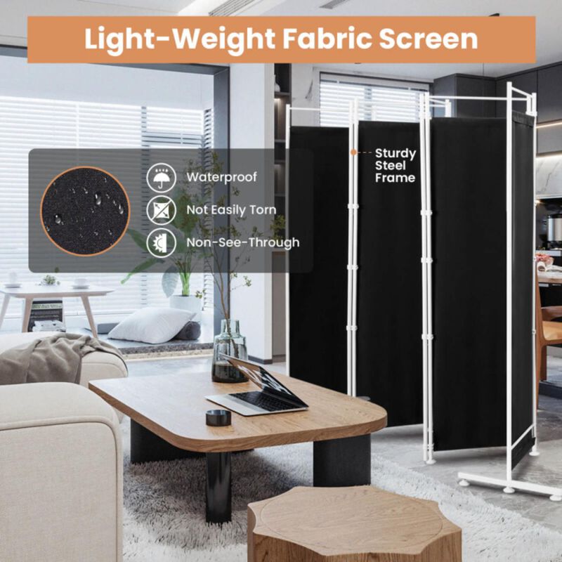 Hivvago 6-Panel Room Divider Folding Privacy Screen