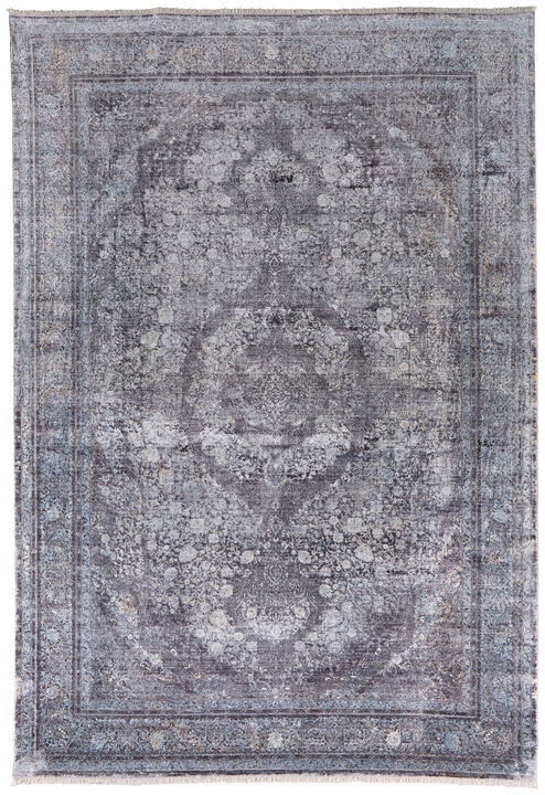 HomeRoots Oriental Power Loom Worn Faded Area Rug