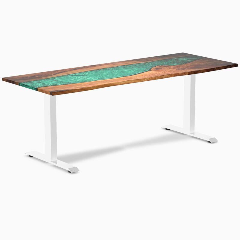 Desky Resin Hardwood Office Desk image number 0