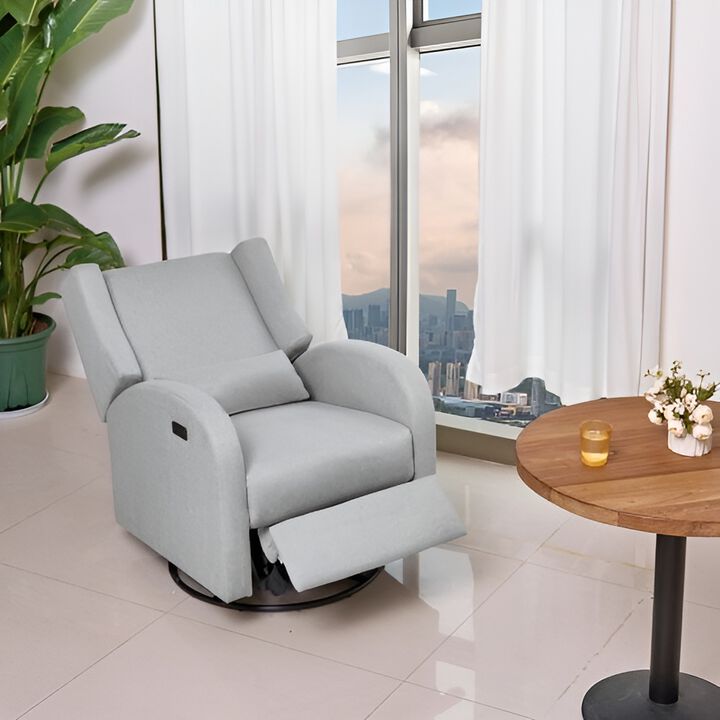 Swivel Glider Recliner with USB Port &ndash; Electric Power Recliner Rocking Chair For Living Room