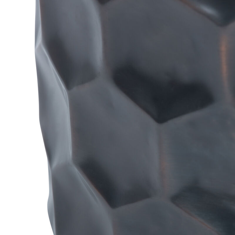 Whitney Industrial 31 inch Wide Metal Storage Coffee Table in Antique Bronze, Fully Assembled