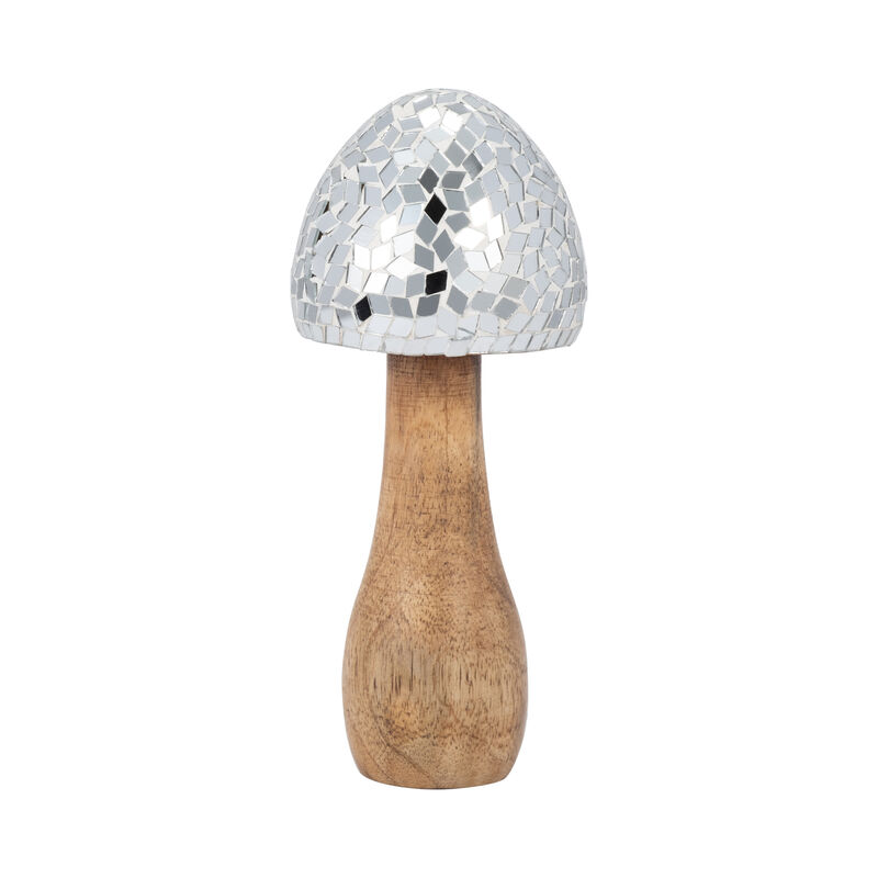 Wood 8" Mosaic Mushroom image number 1