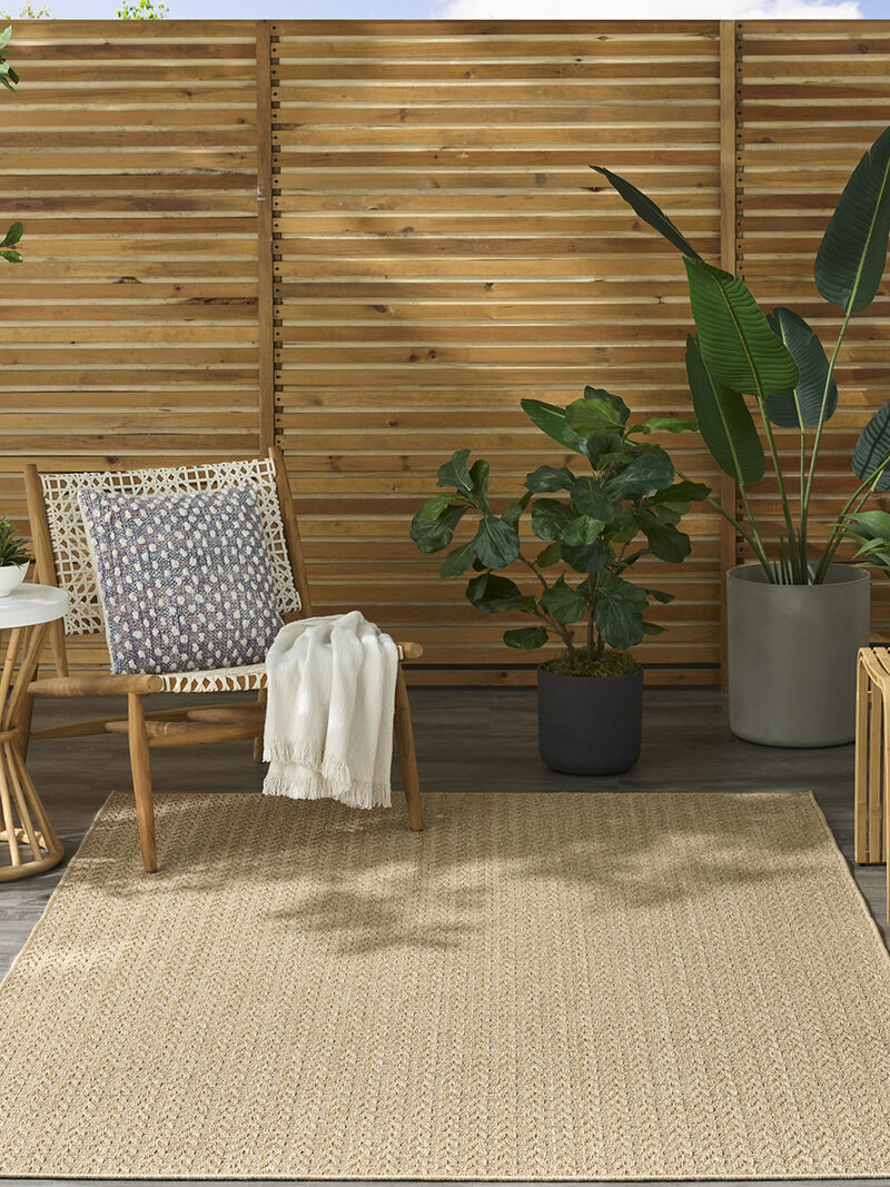 Tulum TLM02 Taupe 5'3" x 7' Rug