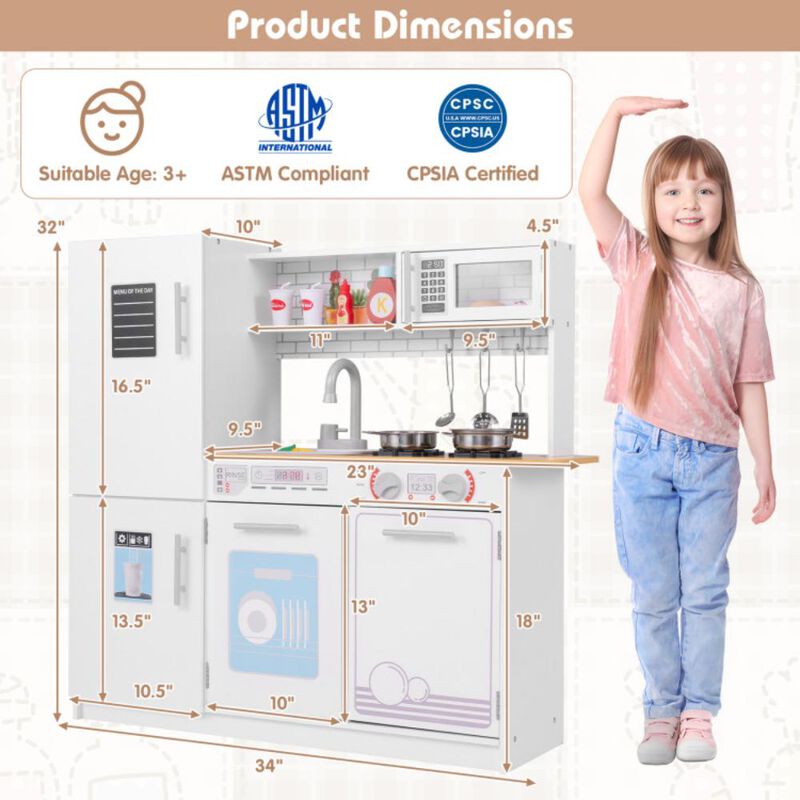 Hivvago Toddler Pretend Play Kitchen Toy with Stove for 3+ Boys and Girls