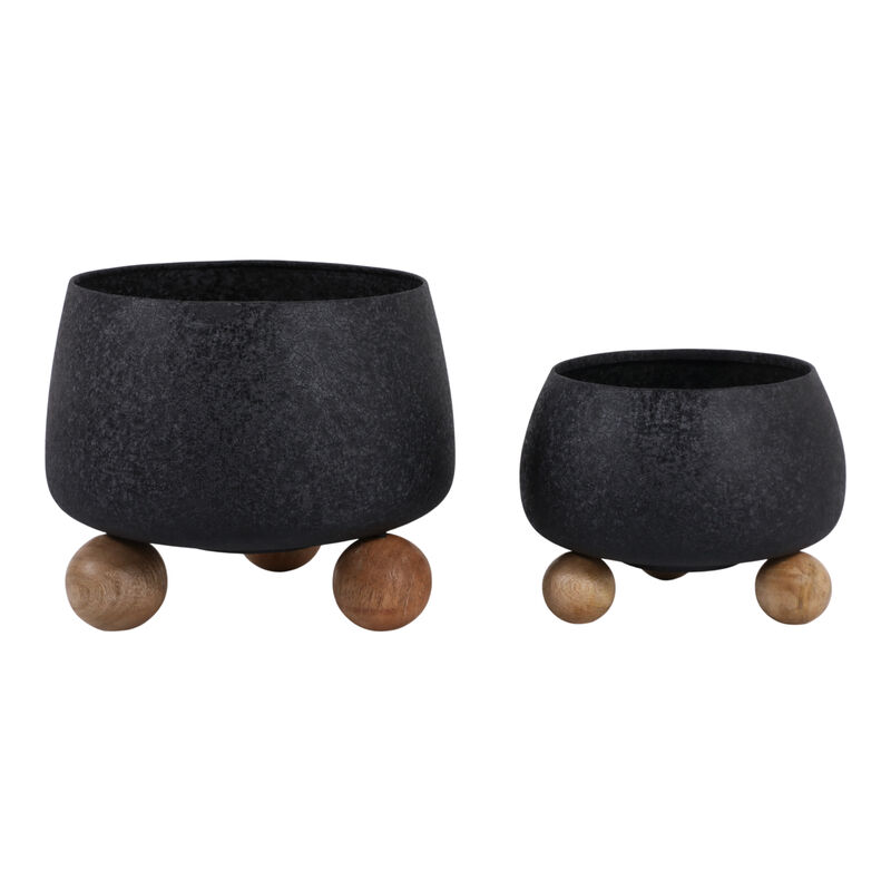 S/2 9/11" Round Planters image number 2