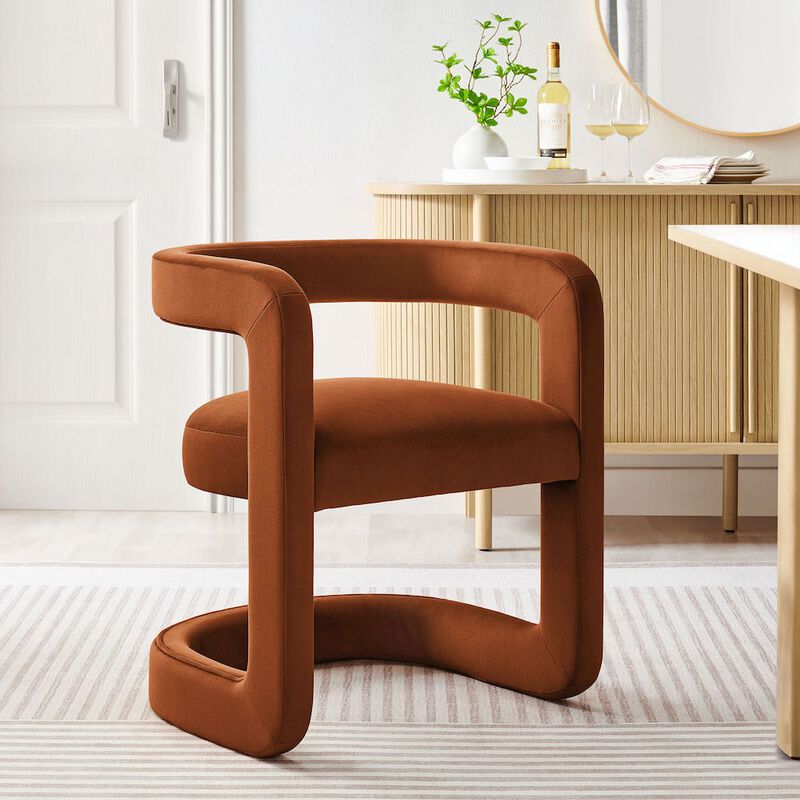 Winslow Barrel Performance Velvet Dining Chair image number 7