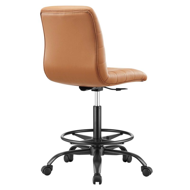 Modway Furniture - Ripple Armless Vegan Leather Drafting Chair image number 2