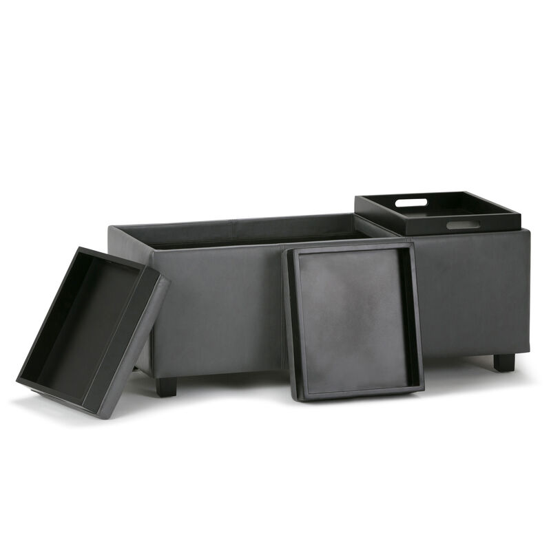 Simpli Home Avalon Storage Ottoman image number 4