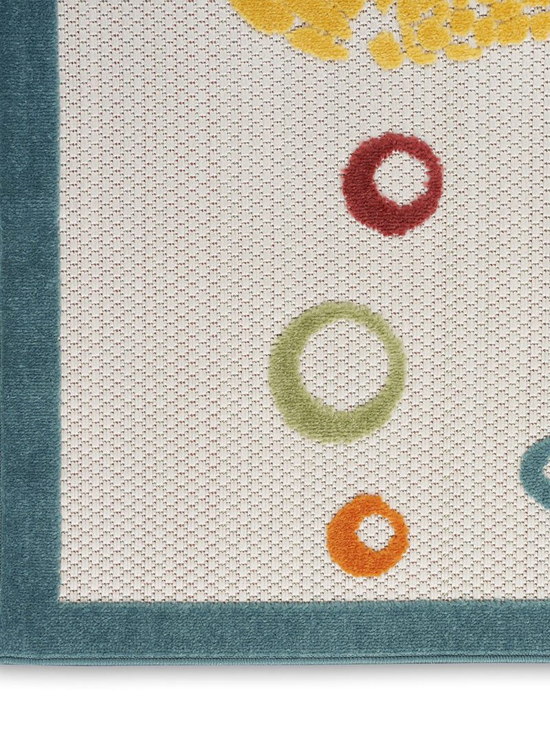 Aloha ALH27 Teal/Multicolor 7'10" x 10'6" Rug