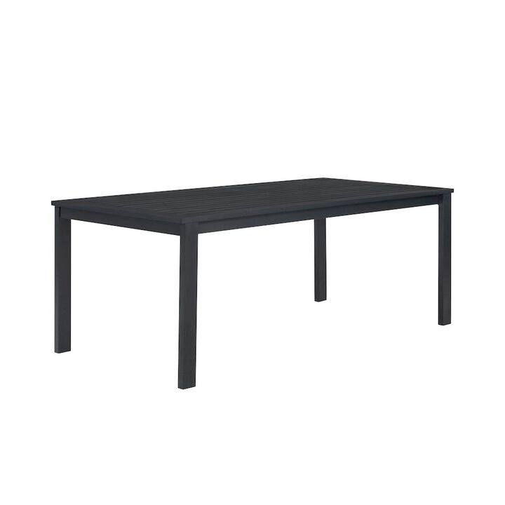 Crafters and Weavers Sardinia Outdoor Aluminum Dining Table - Black