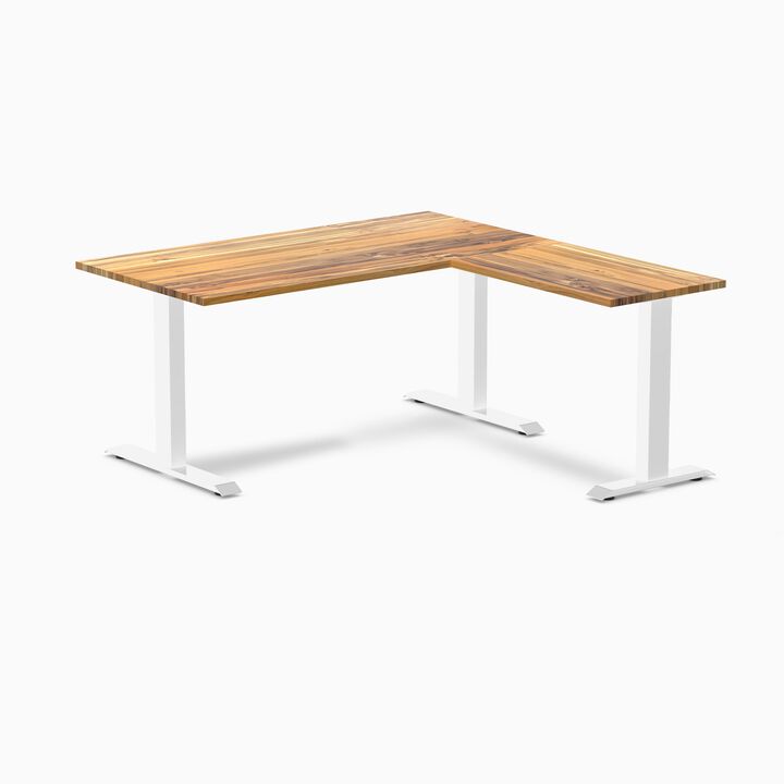Desky Zero Hardwood L-Shape Office Desk