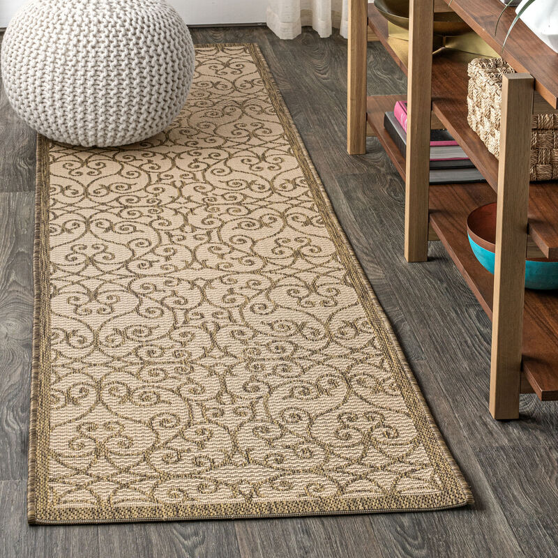Madrid Vintage Filigree Textured Weave Indoor/Outdoor Area Rug