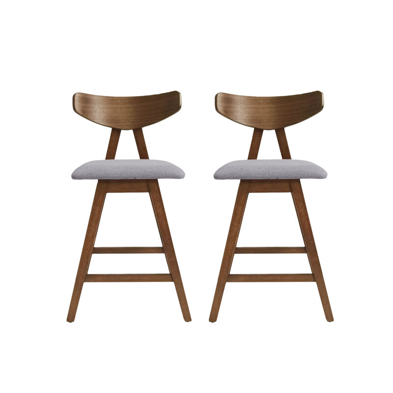 Streamdale Mid-Century Mod Counter Stools Retro Splayed Legs, Upholstered Comfort