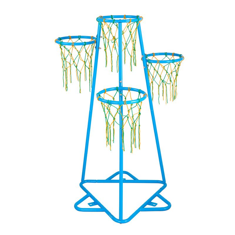 Adjustable Basketball Hoop for Kids &ndash; 4-Hoop Stand with Portable Base, Indoor Outdoor Sports Toy for Toddlers & Preschoolers