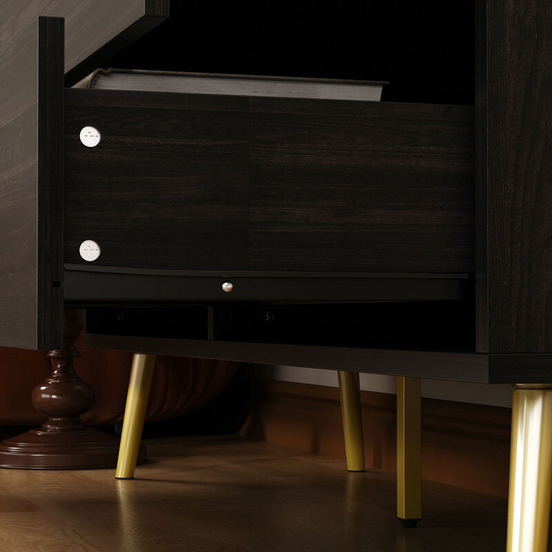 47.2&rdquo; 6 Drawer Dresser, Modern 6-Drawer Chest with Gold Metal Handles, Bedroom Dresser with Gold Metal Legs, for Living Room Entryway (47.2&rdquo;W x 15.7&rdquo;D x 30.1&rdquo;H)