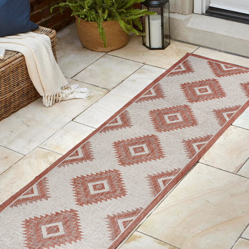 Lior Geometric Moroccan Diamond Indoor/Outdoor Area Rug