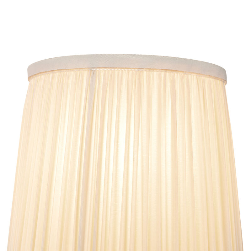 Scout 10-in Damp-Rated Wall/Vanity Light with Patterned Pleated Linen Shade image number 5