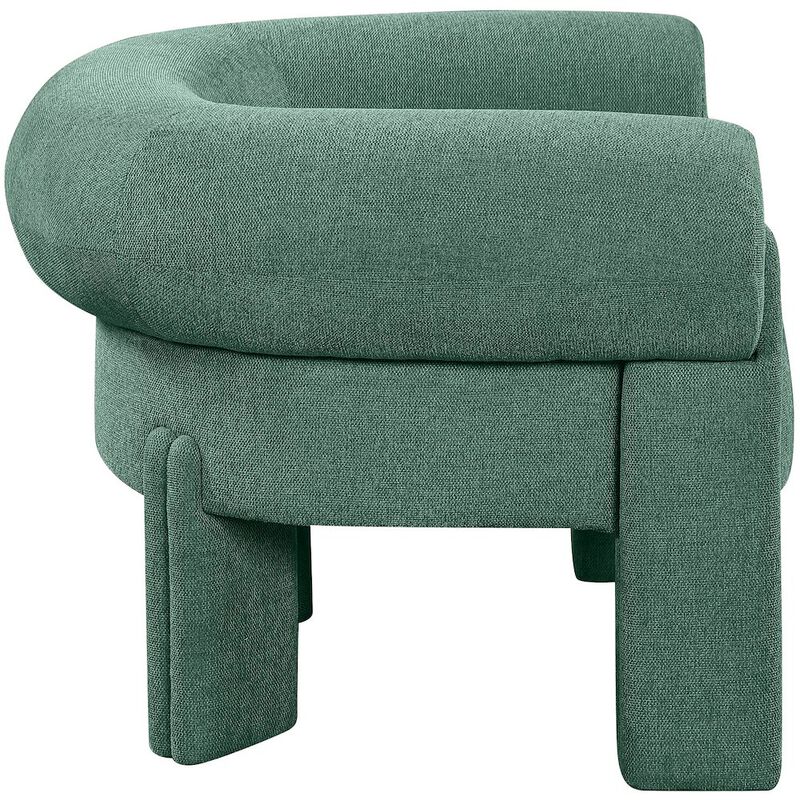 Meridian Furniture Stefano Green Polyester Fabric Accent Chair