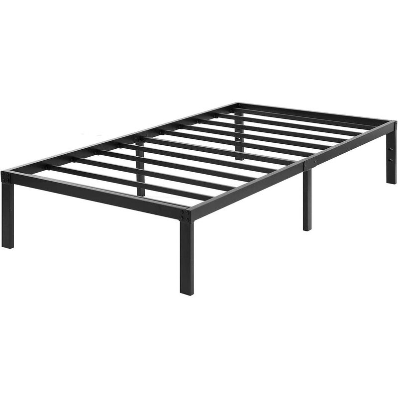 QuikFurn Twin size 16-inch Heavy Duty Metal Bed Frame with 3,000 lbs Weight Capacity