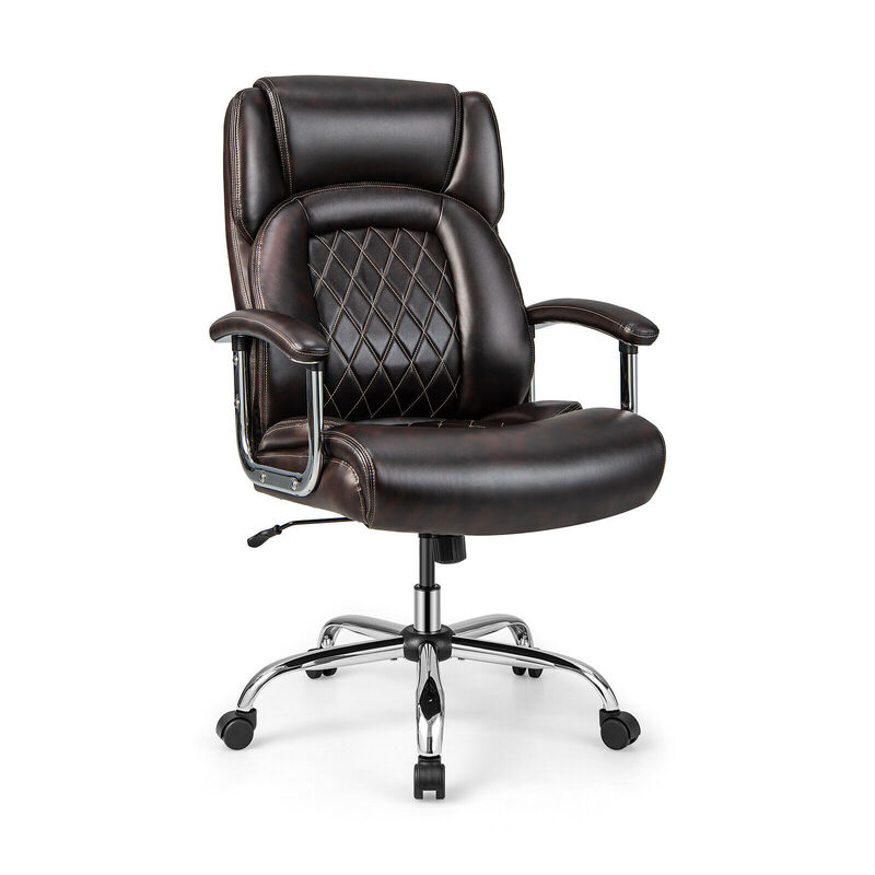 Height Adjustable Big and Tall Office Chair Computer Desk Chair with Metal Base