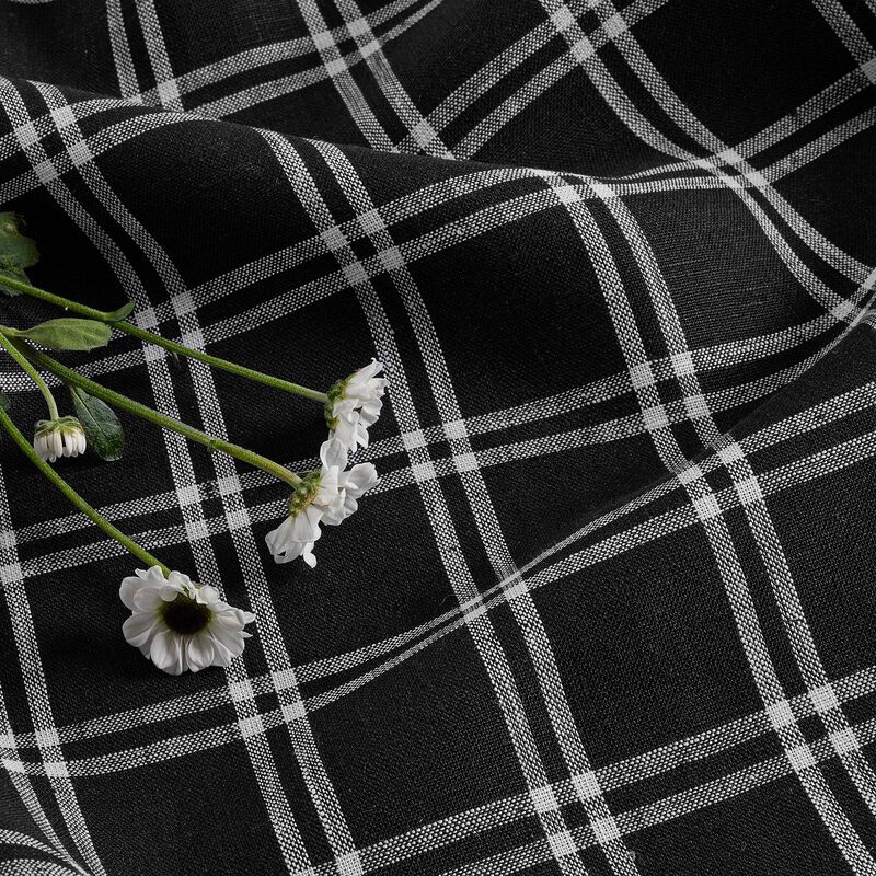 Christmas Linen Table Runner - Marseille Plaid, Solino Home