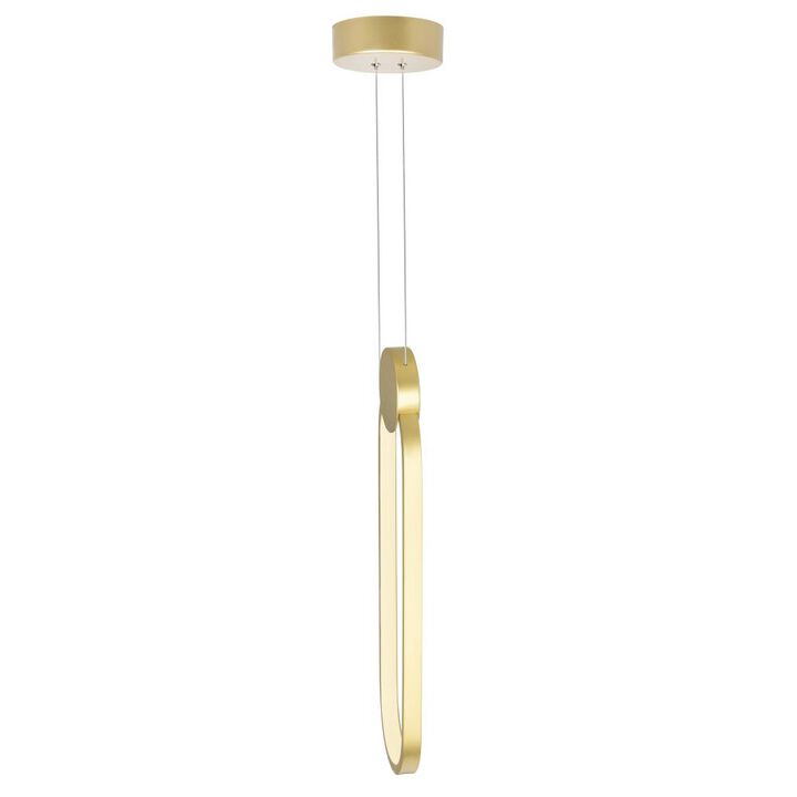Pulley 4 in LED Satin Gold Mini Pendant