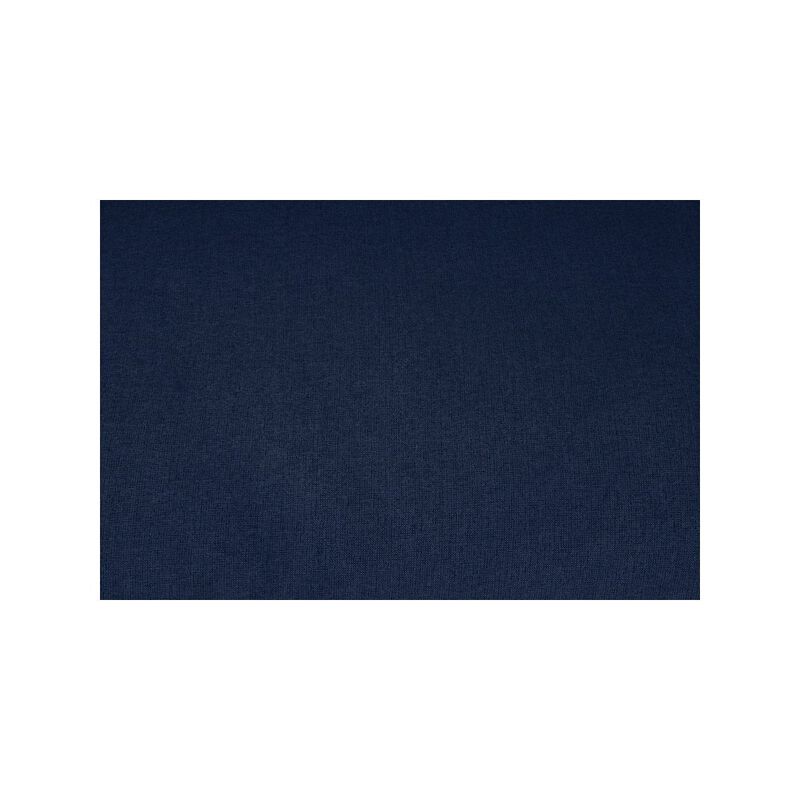 Meridian Furniture Serene Navy Linen Textured Fabric Deluxe Comfort Modular Ottoman