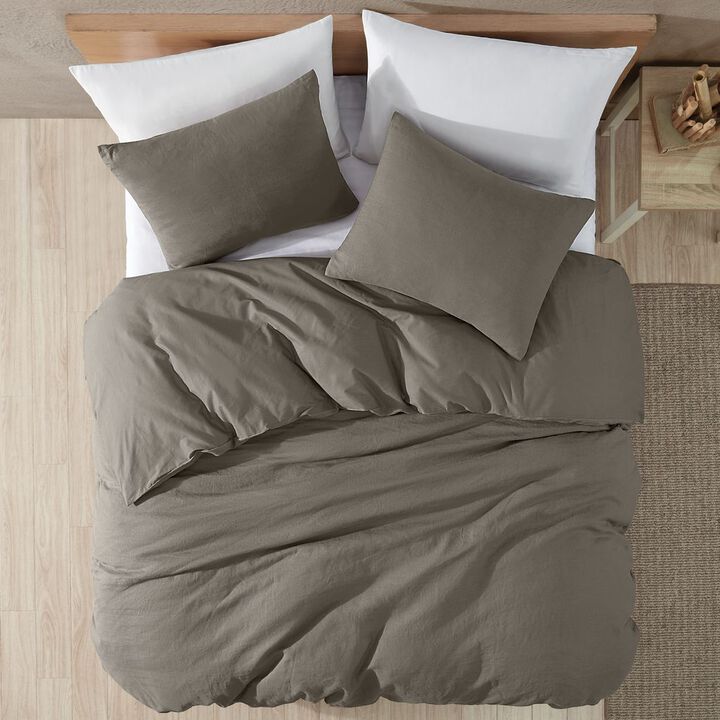 Charcoal Washed Linen 3 pc Twin
