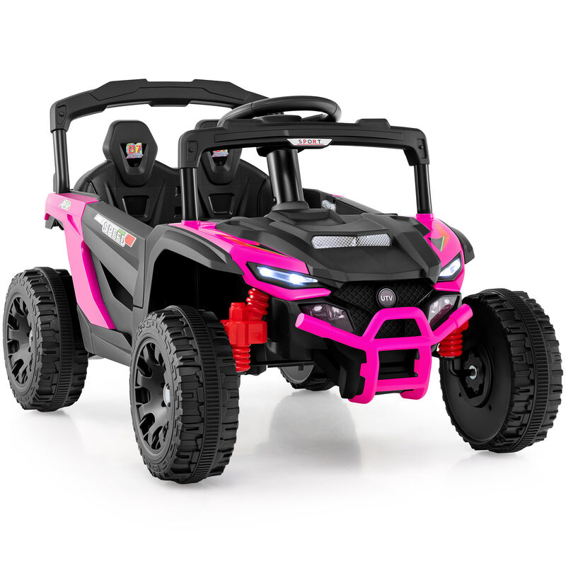 Kids 12V Electric UTV Ride On Car with LED Lights Music and Horn image number 0