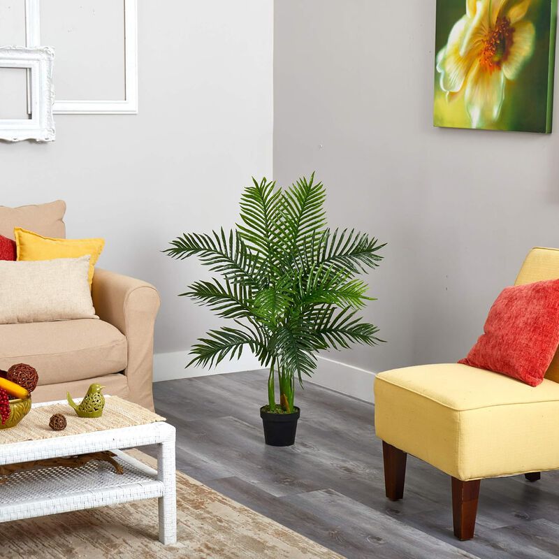 Hivvago 3.5 Feet Areca Palm Artificial Tree (Real Touch)