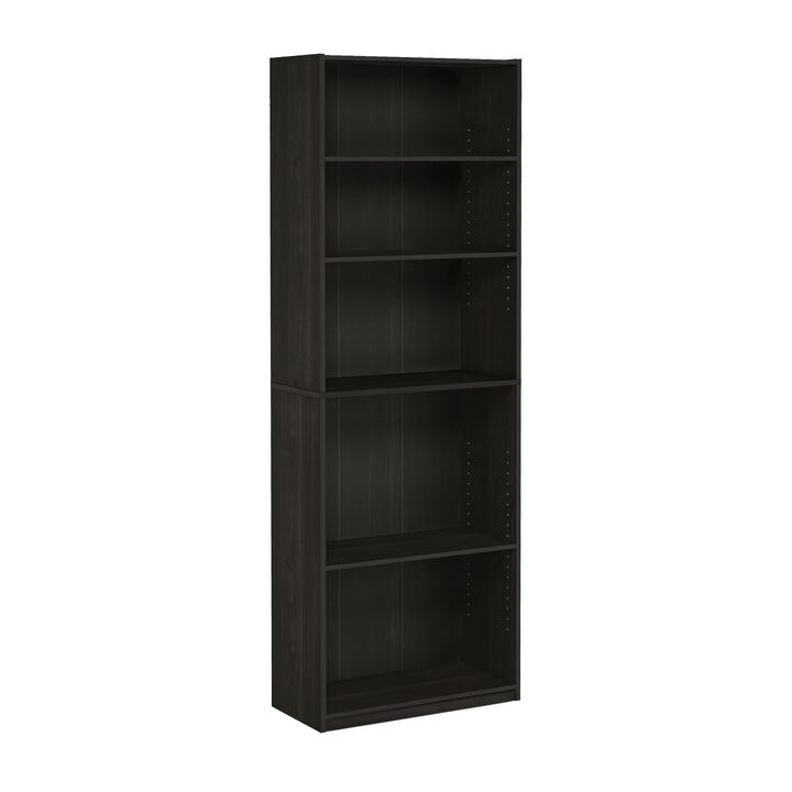 FurinnoFURINNO JAYA Simply Home 5-Shelf Bookcase, 5-Tier, Espresso