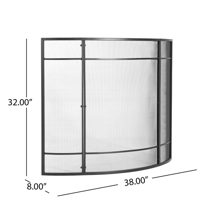 Christopher Knight Home Irina Modern Metal Single Panel Fireplace Screen image number 2