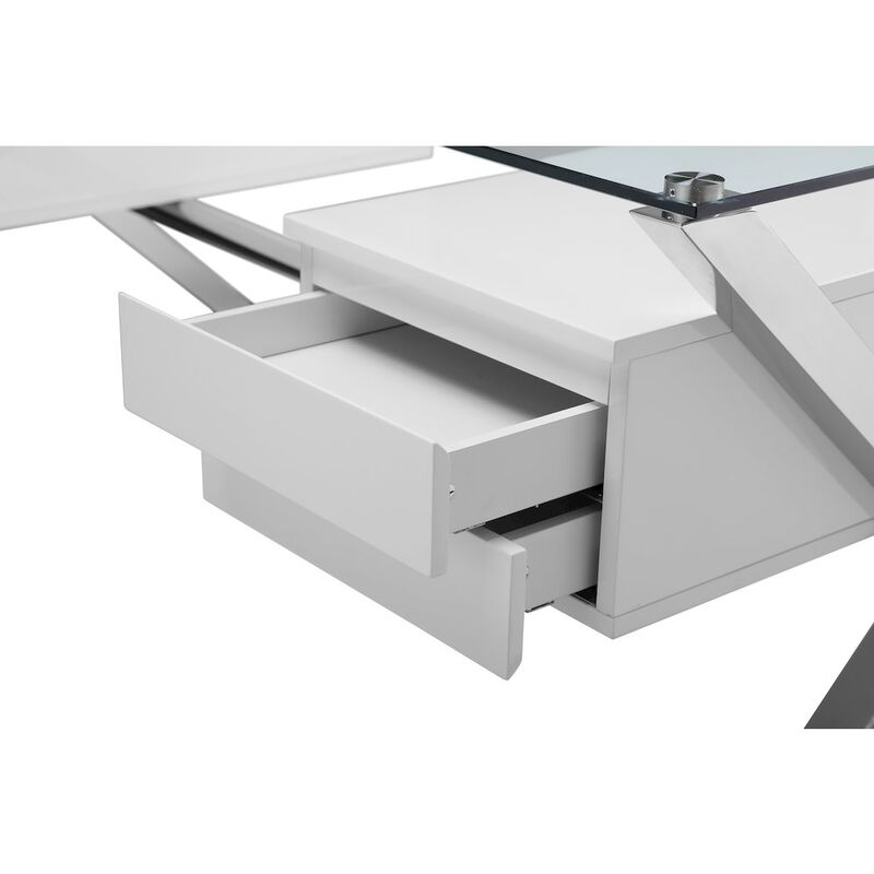 Pangea Home Beverli Desk Large White