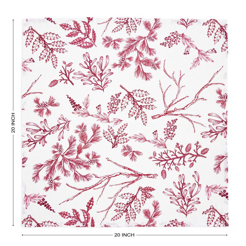 Linen Dinner Napkins - Winter Forest image number 1