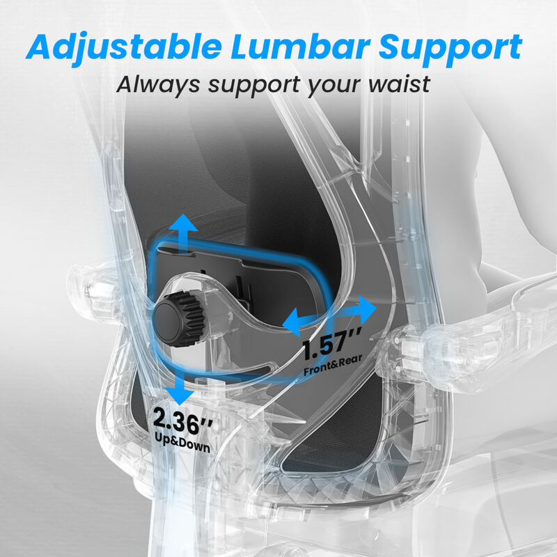 GOODSILO Ergonomic Office Chair with Adjustable Footrest Headrest Lumbar Support High Back Mesh Design Computer Desk Chair image number 3