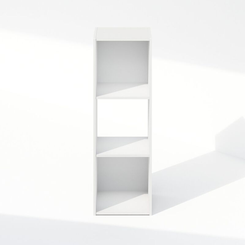 Pelli Cubic Storage Cabinet, Bookcase, Bookshelf, 3-Cube, White