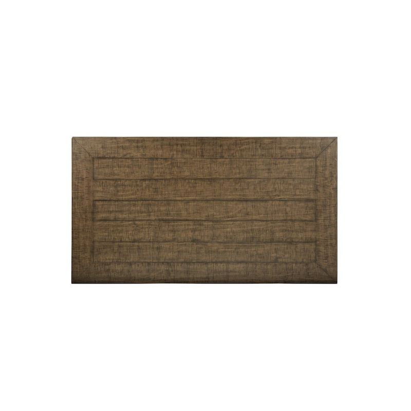 Best Quality Furniture 7 Piece Traditional Dining Set With Grey Side Chairs