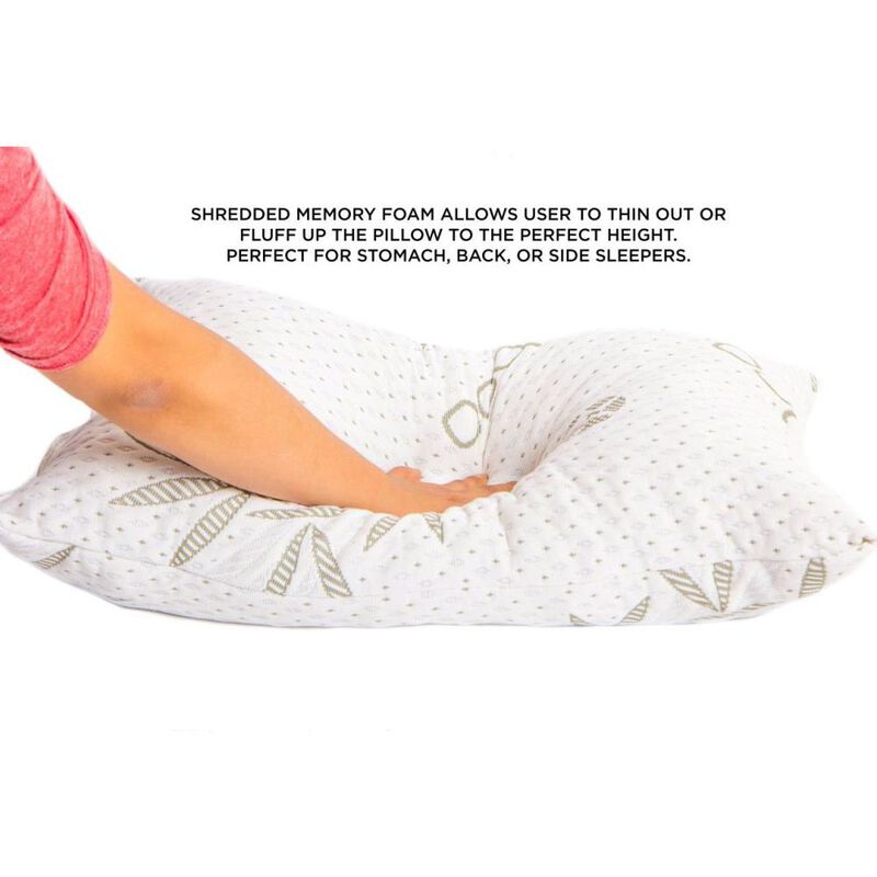 Hivvago Queen size Hypoallergenic Shredded Memory Foam Pillow