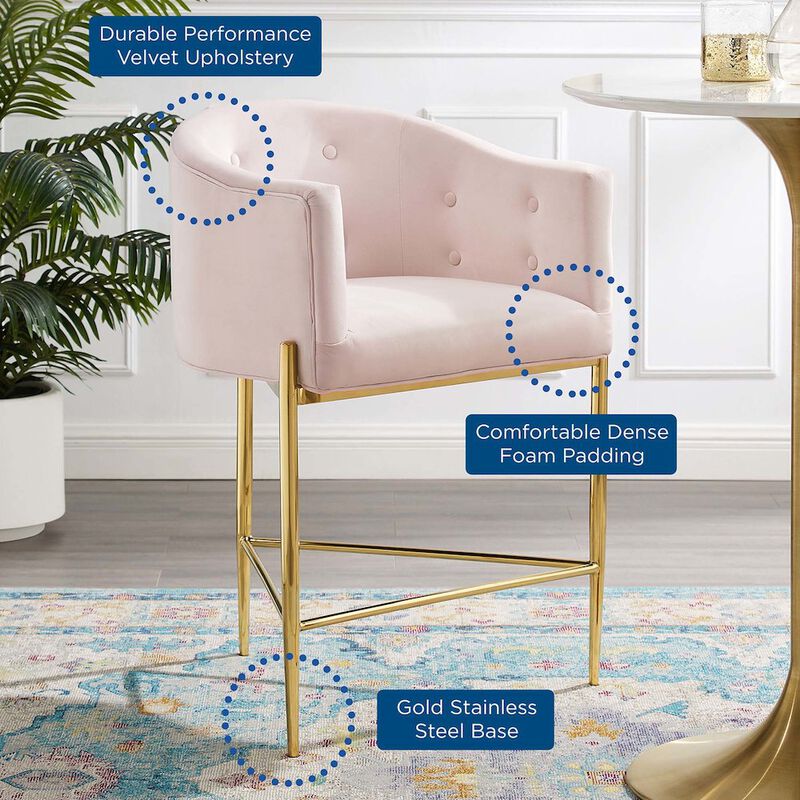 Savour Tufted Counter Stool image number 7