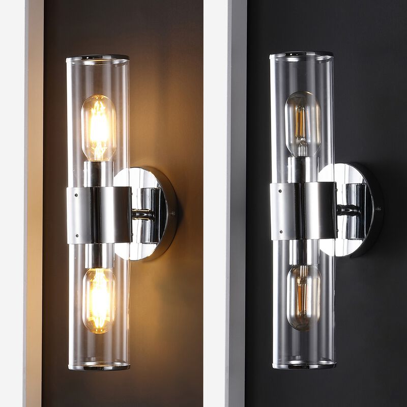 Quinn Mid Century Modern Iron/Acrylic LED Sconce image number 4