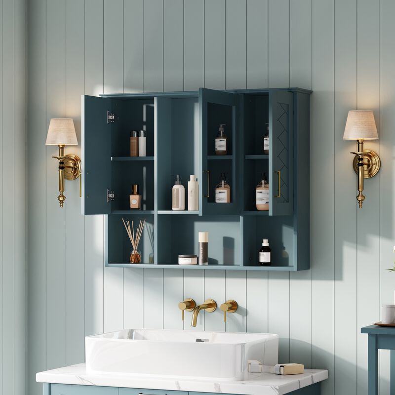 ELEMENT ACE Wall Mounted Medicine Cabinet with Adjustable Shelf and Integrated Towel Bar Organization Solution image number 3