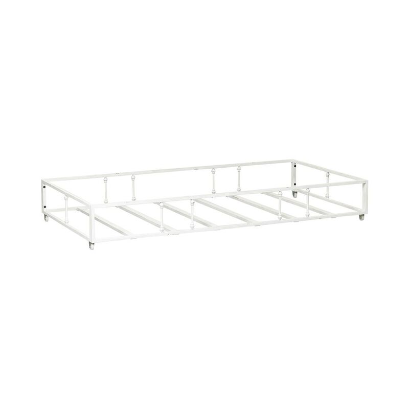 Liberty Furniture Vintage Series Twin Metal Trundle - Antique White in Distressed Metal image number 0