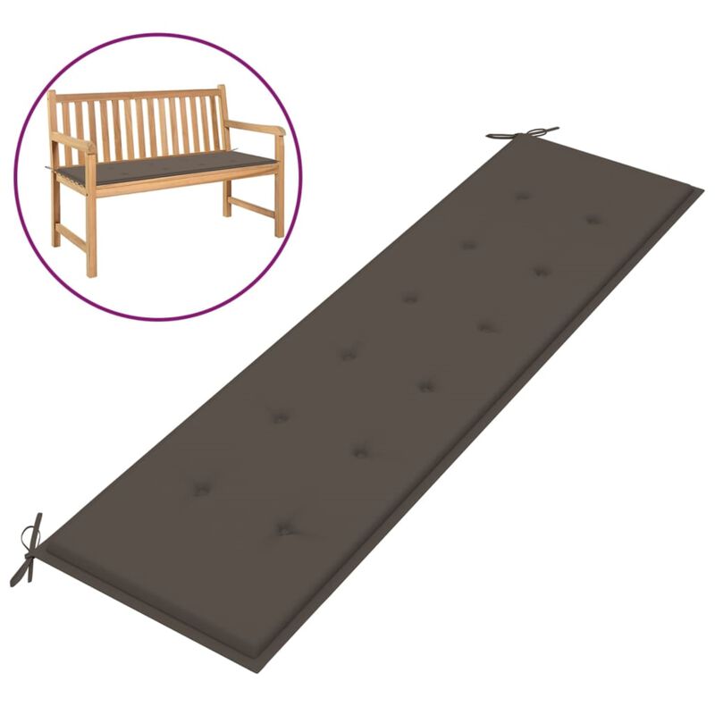 vidaXL Garden Bench Cushion Taupe 70.9"x19.7"x1.6" image number 1